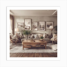 Modern Living Room Art Print