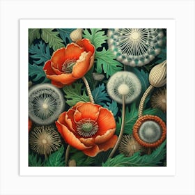 Flower Poppies Art Print