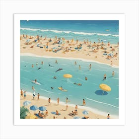 Beach Scene 2 Art Print