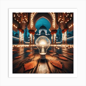 Light Bulb In The Mosque Art Print