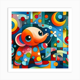 Colorful Elephant 2 Art Print