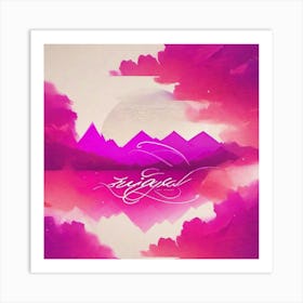 Pink outdoors Art Print