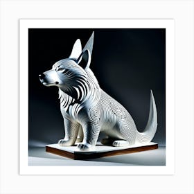 Sculpture Of A Dog Art Print
