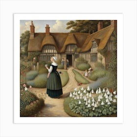 vernacular manor house Art Print