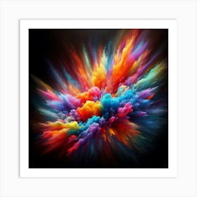 Colorful Powder Explosion 12 Art Print