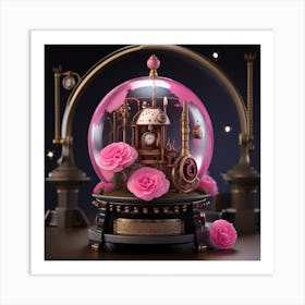 Steampunk Snow Globe 12 Art Print