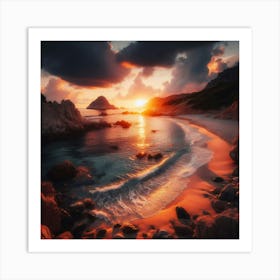 Sunset Stock Videos & Royalty-Free Footage Art Print