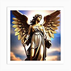Angel Statue 1 Art Print