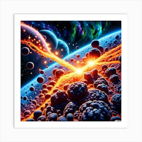 Deep Space Supernova Explosion And Stars Art Hyperrealistic 592795651 Art Print