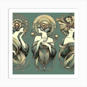 Nouveau Ladies Art Print