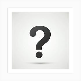 Question Mark Icon Art Print