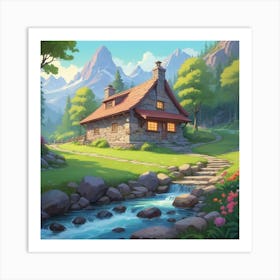 House In The Mountains 4 Art Print