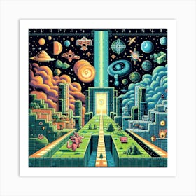 8-bit parallel universe 2 Art Print