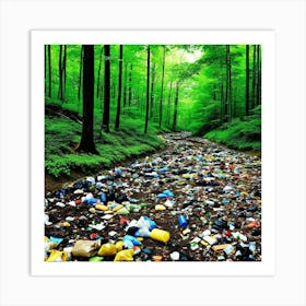 Trash In The Forest 21 Art Print