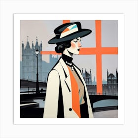 English lady in London 5 Art Print