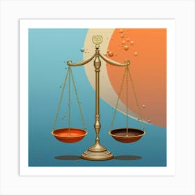Balance Scales Of Justice Art Print
