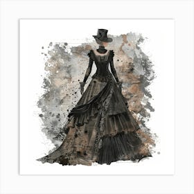 Victorian Dress Art Print