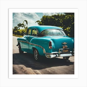 Cuba Vintage Car Art Print