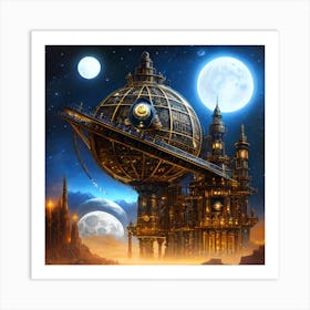 Spaceship In The Sky Art Print