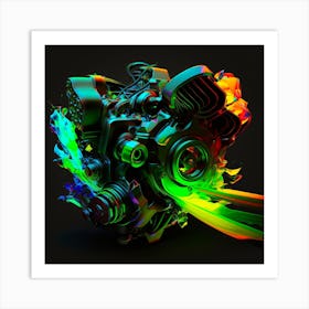 Abstract V8 Art Print