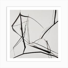 'Black Lines' Art Print