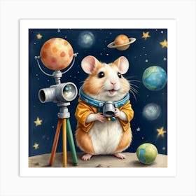 Hamster In Space 4 Art Print