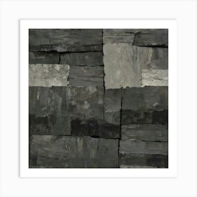 Black Slate Wall Art Print