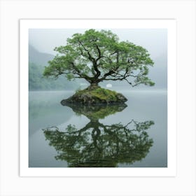 Lone Tree In Water 1 Art Print