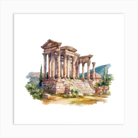 Ancient Greek Temple Art Print
