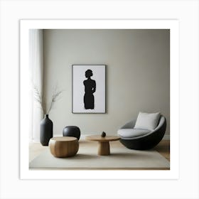 Silhouette Of A Woman 3 Art Print