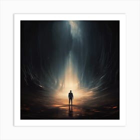 Man In The Cave Art Print