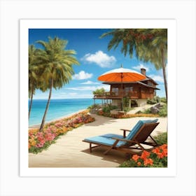 Beach House 6 Art Print