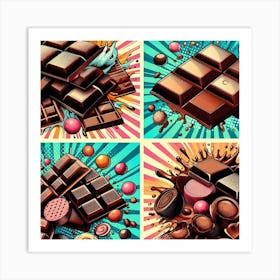 Pieces of Chocolate, Pop Art Art Print