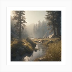 River In The Woods 3 Art Print