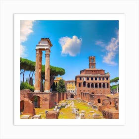 Roman Ruins In Rome 1 Art Print