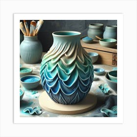 Ceramics flower vase Art Print