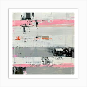 Abstract In Pink And Black 1 Art Print