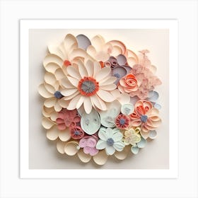 Default Japanese Paper Art Quilling Rolled Paper Floral Bouque 2 88ff8e6b 67d9 46e9 9505 0ab1d6d4bf74 1 Art Print