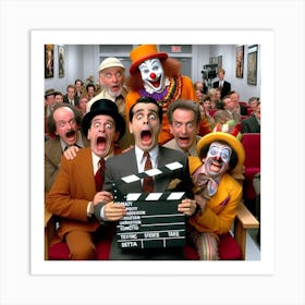 Group Of Clowns Art Print