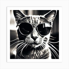 Cat In Sunglasses 6 Art Print