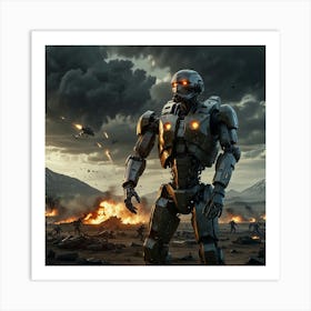 Humans Vs Ai 1 On 1 Snapshot Battlefield Art Print