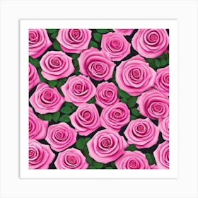 Pink Roses 1 Art Print