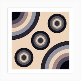 Abstract Circles Pattern Design Seamless Art Print