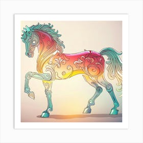 Figura Insolita De Un Caballo Art Print