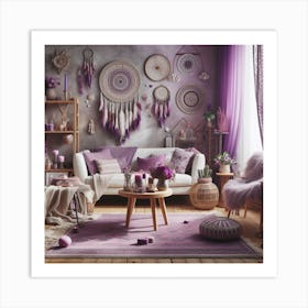 Bohemian Living Room 1 Art Print