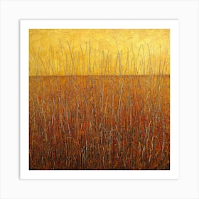 Golden Reeds Art Print