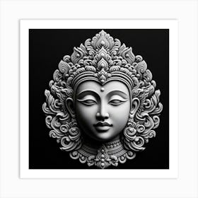 Buddha Head Art Print