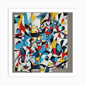 Default Modern Abstract Forms Shapes Unique Design Picasso Sty 3 Art Print