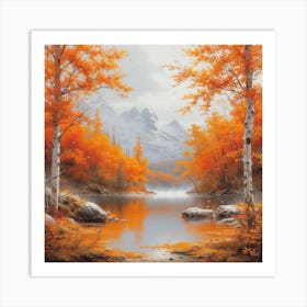 Lena1987 Secluded Alpine Lake 5 Art Print