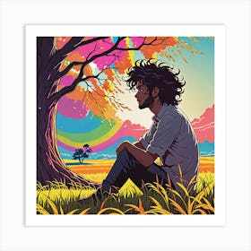 Rainbow Tree Art Print